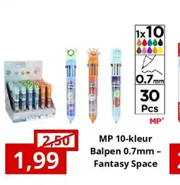 NH Market MP 10-kleur Balpen 0.7mm – Fantasy Space aanbieding