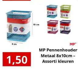 NH Market MP Pennenhouder Metaal 8x10cm – Assorti kleuren aanbieding