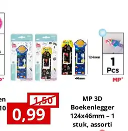 NH Market MP 3D Boekenlegger 124x46mm – 1 stuk, assorti aanbieding