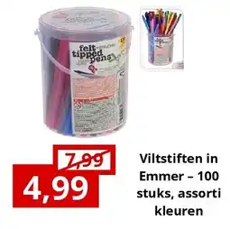 NH Market Viltstiften in Emmer – 100 stuks, assorti kleuren aanbieding
