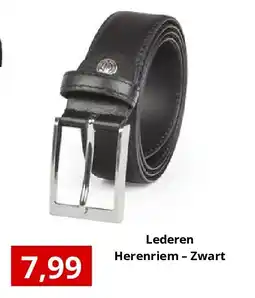 NH Market Lederen Herenriem – Zwart aanbieding
