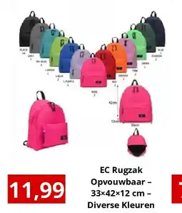 NH Market EC Rugzak Opvouwbaar – 33×42×12 cm – Diverse Kleuren aanbieding