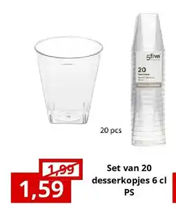 NH Market Set van 20 desserkopjes 6 cl PS aanbieding