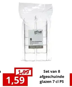 NH Market Set van 8 afgeschuinde glazen 7 cl PS aanbieding