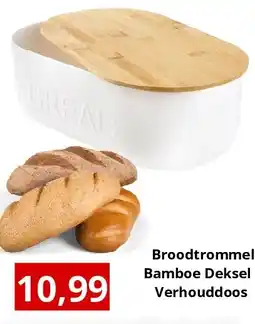 NH Market Broodtrommel Bamboe Deksel Verhouddoos aanbieding