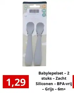 NH Market Babylepelset – 2 stuks – Zacht Siliconen – BPA-vrij – Grijs – 6m+ aanbieding