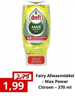 NH Market Fairy Afwasmiddel – Max Power Citroen – 370 ml aanbieding