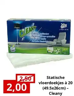 NH Market Statische vloerdoekjes à 20 (49.5x26cm) -Cleany aanbieding