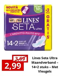 NH Market Lines Seta Ultra Maandverband – 14+2 stuks – Met Vleugels aanbieding