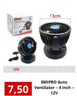 NH Market EMIPRO Auto Ventilator – 4 Inch – 12V aanbieding