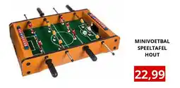 NH Market MINIVOETBAL SPEELTAFEL HOUT aanbieding