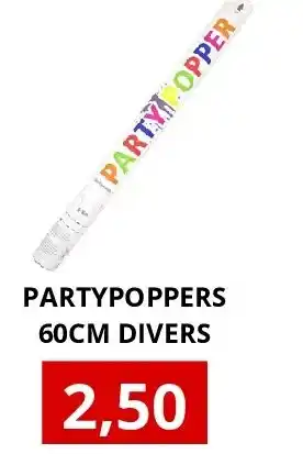 NH Market PARTYPOPPERS 60CM DIVERS aanbieding