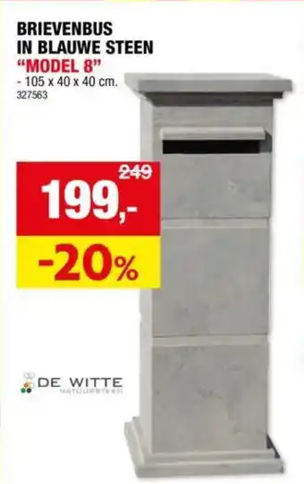 Hubo Brievenbus in Blauwe Steen Model 8 aanbieding