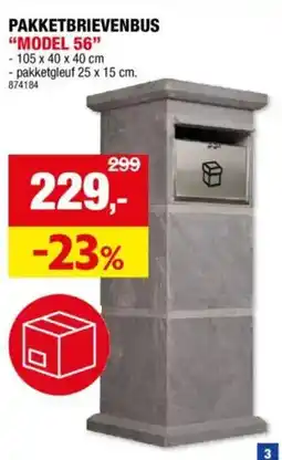 Hubo Pakketbrievenbus Model 56 aanbieding