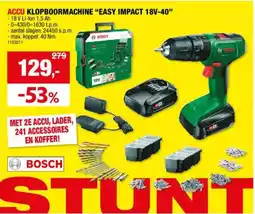 Hubo Bosch Accu Klopboormachine Easy Impact aanbieding