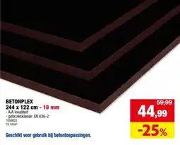 Hubo Betonplex aanbieding