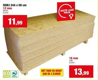 Hubo OSB3 12 mm aanbieding
