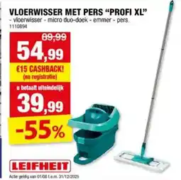 Hubo Vloerwisser met Pers Profi XL aanbieding