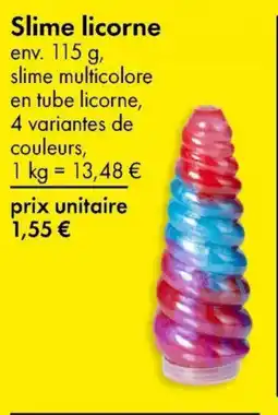 TEDi Slime licorne aanbieding