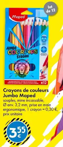 TEDi Crayons de couleurs Jumbo Maped aanbieding