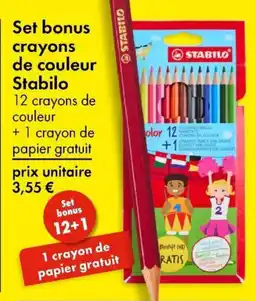 TEDi Set bonus crayons de couleur Stabilo aanbieding
