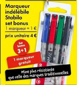 TEDi Marqueur indélébile Stabilo set bonus aanbieding