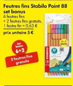 TEDi Feutres fins Stabilo Point 88 set bonus aanbieding