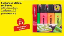 TEDi Surligneur Stabilo set bonus aanbieding