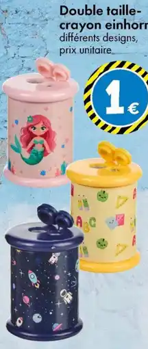 TEDi Double taille crayon einhorn aanbieding