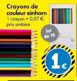 TEDi Crayons de couleur einhorn aanbieding