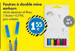 TEDi Feutres à double mine einhorn aanbieding