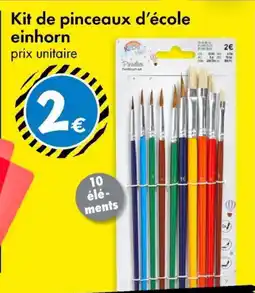 TEDi Kit de pinceaux d'école einhorn aanbieding