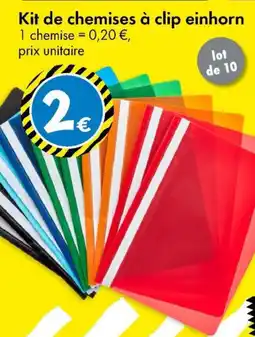 TEDi Kit de chemises à clip einhorn aanbieding