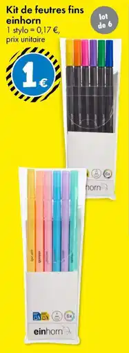 TEDi Kit de Feutres Fins Einhorn aanbieding