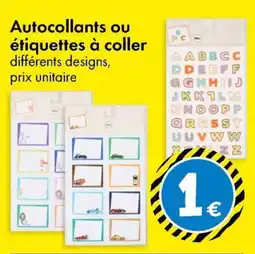 Autocollants ou étiquettes à coller