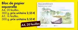 TEDi Bloc de papier aquarelle A4 aanbieding