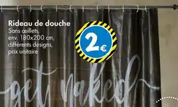 TEDi Rideau deRideau de douche Sans ceillets, ouche aanbieding