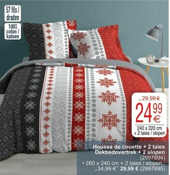 Cora Housse de couette + 2 taies Dekbedovertrek + 2 slopen aanbieding