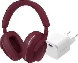 Coolblue Bowers & Wilkins Px7 S2e Rood + BlueBuilt Power Delivery Oplader met Usb C Poort 20W Wit aanbieding