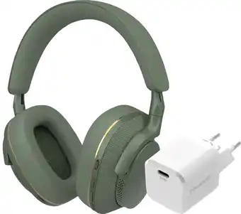 Coolblue Bowers & Wilkins Px7 S2e Groen + BlueBuilt Power Delivery Oplader met Usb C Poort 20W Wit aanbieding