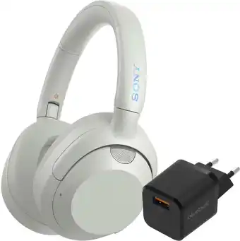 Coolblue Sony ULT Wear Blanc + BlueBuilt Quick Charge Chargeur avec Port USB-A 18 W Noir aanbieding