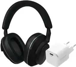 Coolblue Bowers & Wilkins Px7 S2e Zwart + BlueBuilt Power Delivery Oplader met Usb C Poort 20W Wit aanbieding