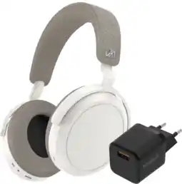 Coolblue Sennheiser Momentum 4 Wireless Wit + BlueBuilt Quick Charge Oplader met Usb A Poort 18W aanbieding
