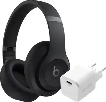 Coolblue Beats Studio Pro Zwart + BlueBuilt Power Delivery Oplader met Usb C Poort 20W Wit aanbieding