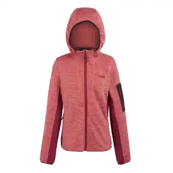 Decathlon Dames Kemilia Fleecejack (Mineraalrood/Rumba-rood) aanbieding