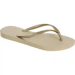 Decathlon Slippers voor dames SLIM beige aanbieding