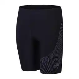 Decathlon Speedo Jongens Zwemjammer Medley Logo Zwart/Grijs aanbieding