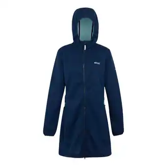 Decathlon Dames Bloomfield Marl Longline Fleecejack (Marine/Icy Morn) aanbieding