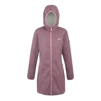 Decathlon Dames Bloomfield Marl Longline Fleecejack (Lila/Licht Vanille) aanbieding