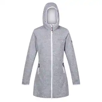 Decathlon Dames Bloomfield Marl Longline Fleecejack (Heide/Wit) aanbieding